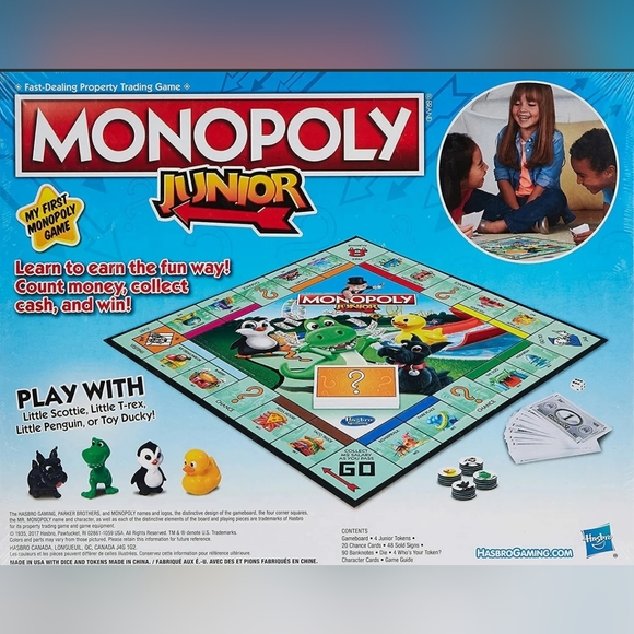 Monopoly Jr board game my first monopoly game - Picture 2 of 2
